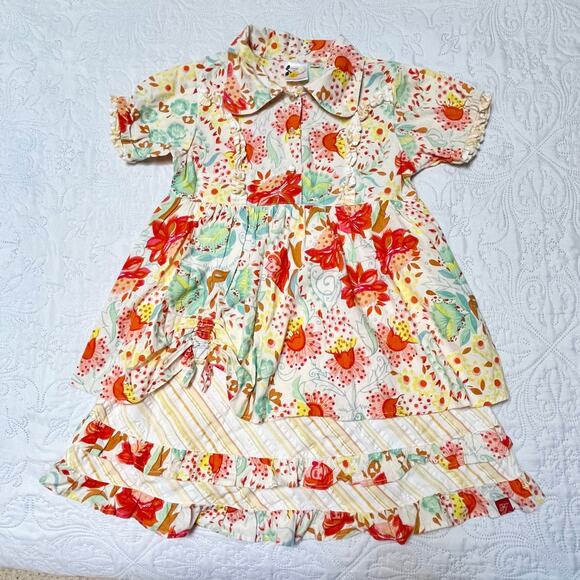 Le Fromage Et L'Orange Floral Dress Size 6 - Picture 2 of 8